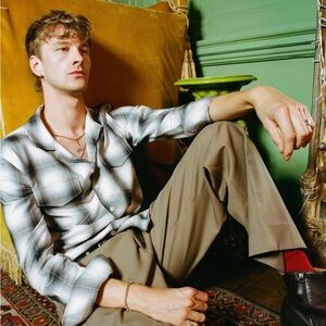 Basic Rights Camp Collar Shirt in Check Grey